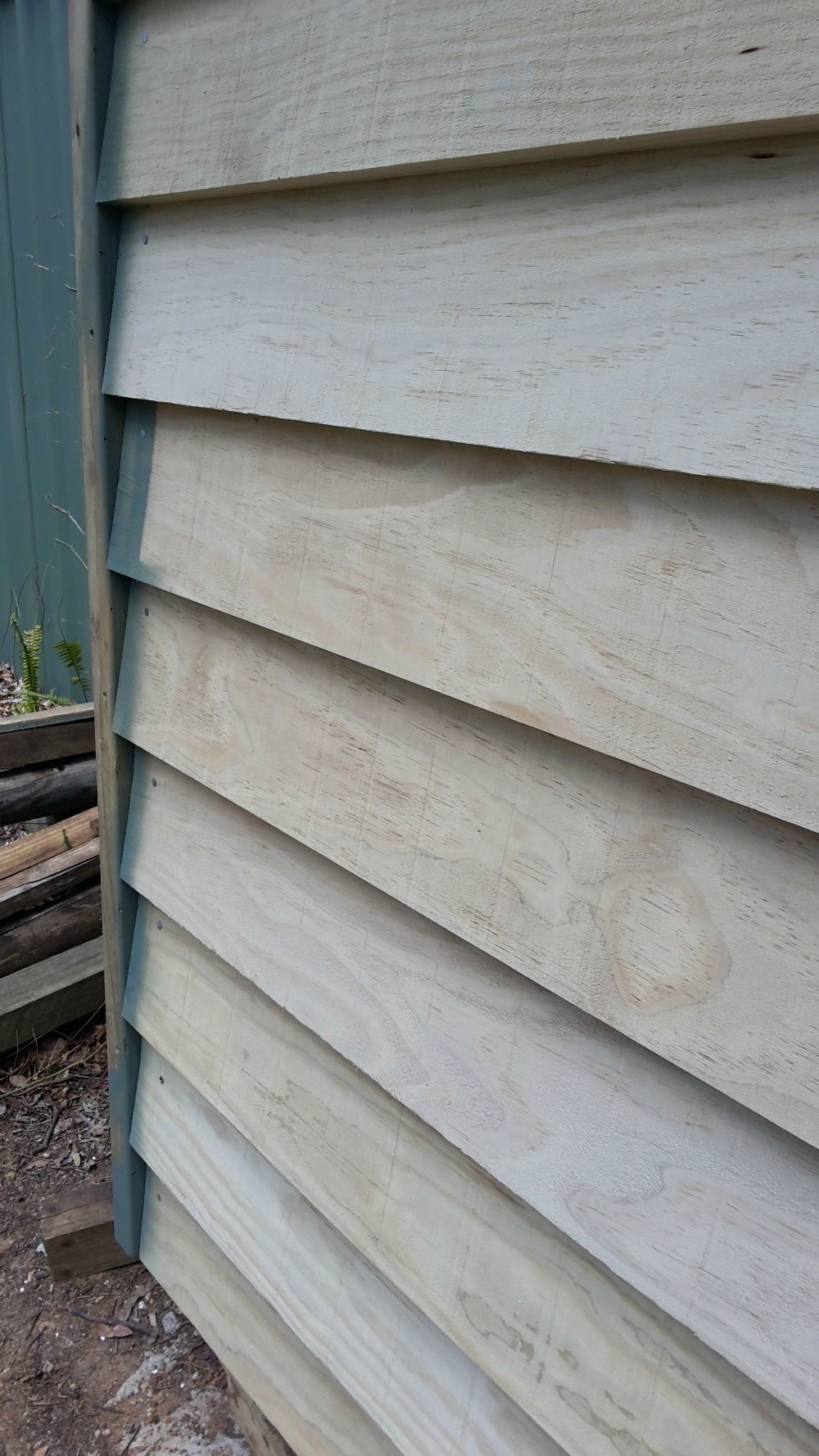 Installed weatherboards