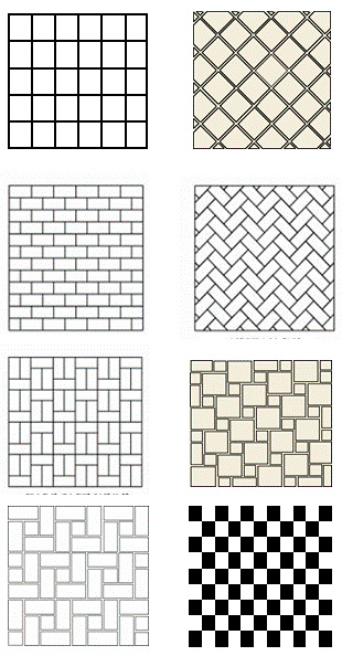 Bathroom Tile Floor Patterns, Rectangular Tile Floor Designs
