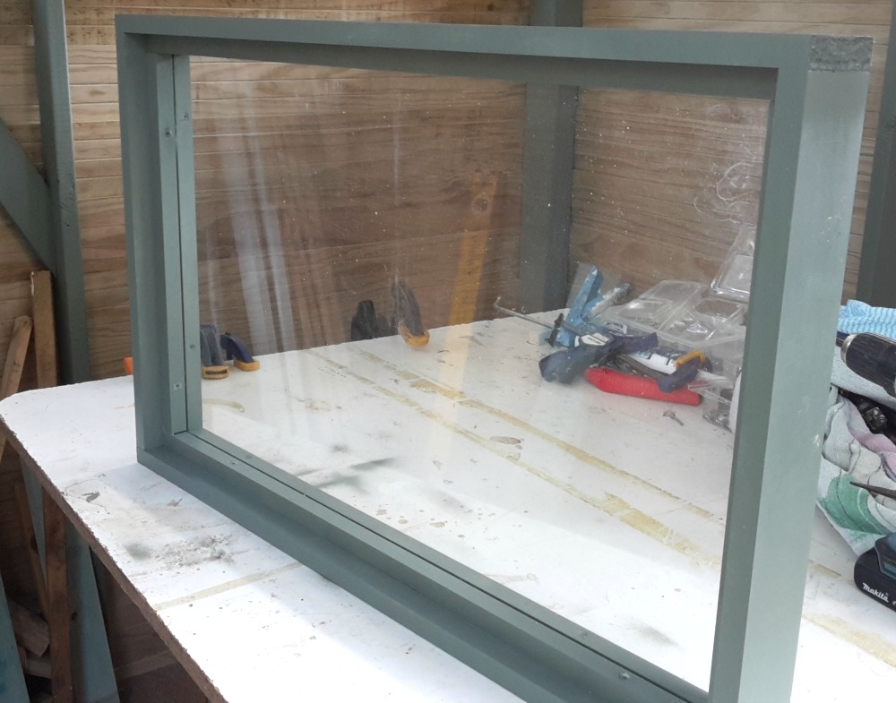 Completed shed window