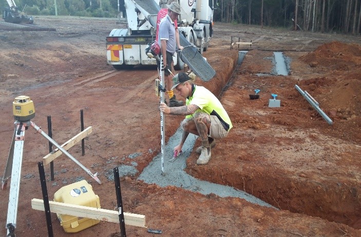 pouring footings