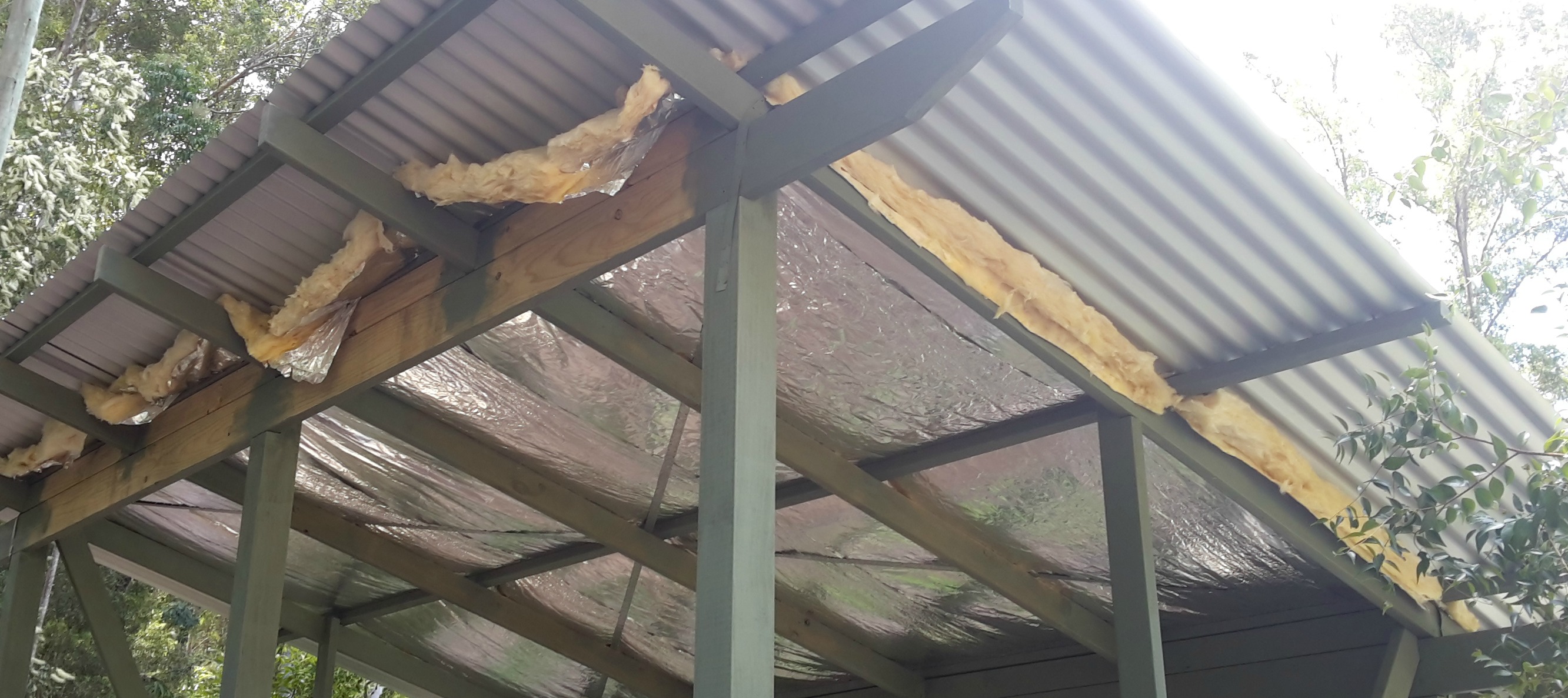 Shed roof installation