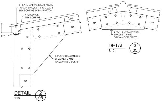 Knee and Angle bracket detail