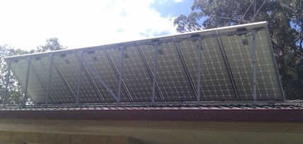 Tilt frame solar array from rear