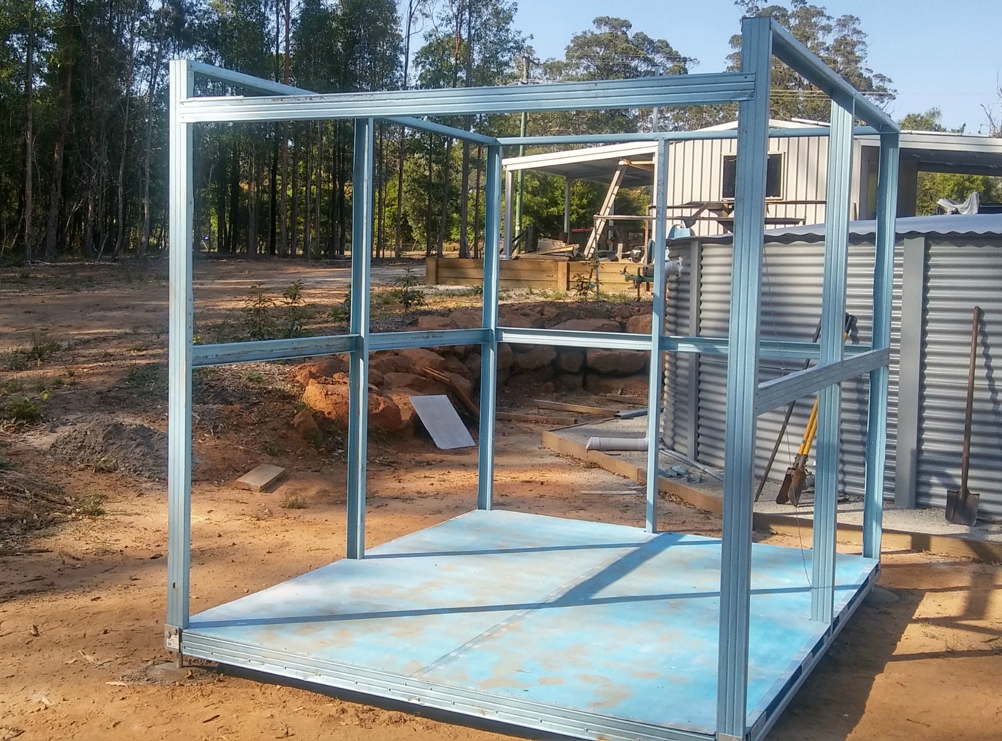 Garden shed steel frame