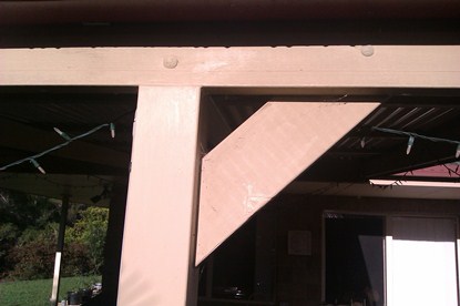 Pergola top plate brace