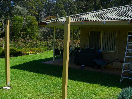 pergola supports finished