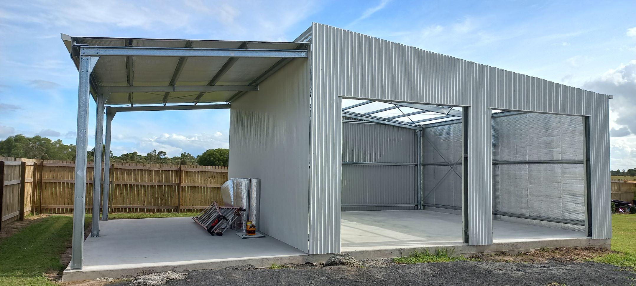 Insulating a shed