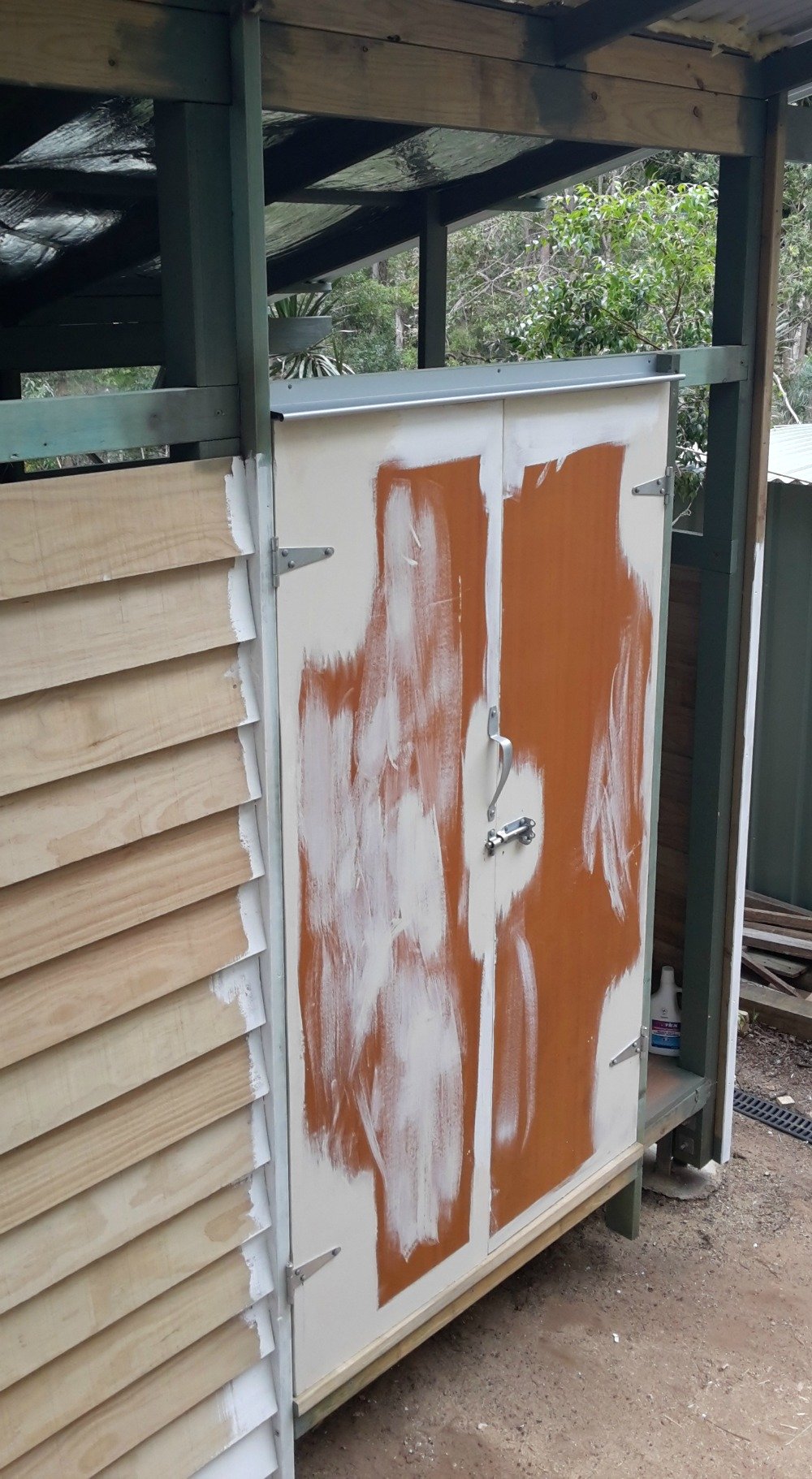 Shed doors installed