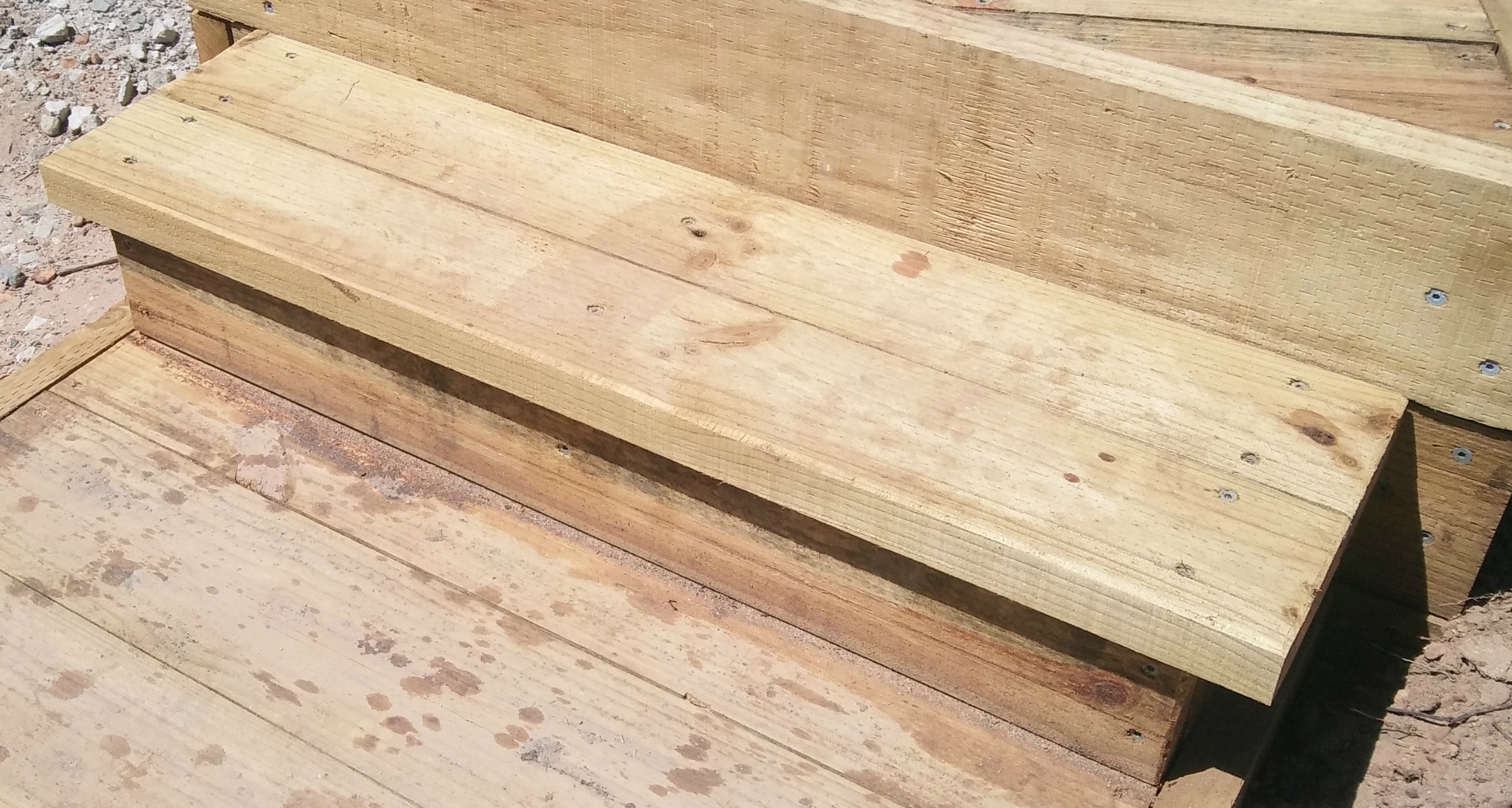 pine sleeper step